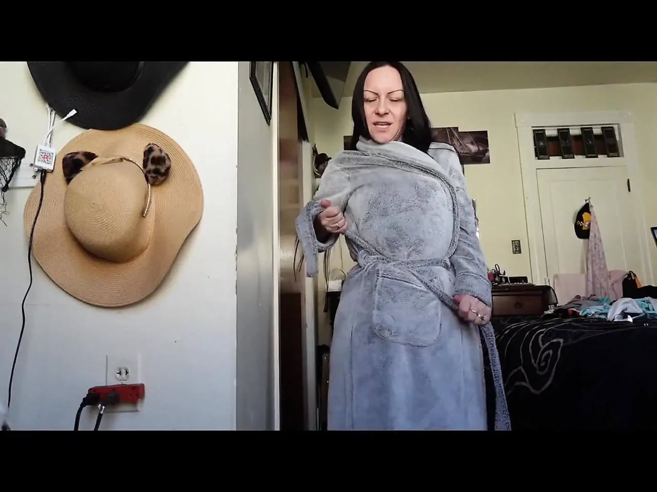 Fuzzy Robe Tease