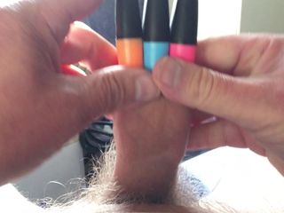 Saturday foreskin session - three highlighters