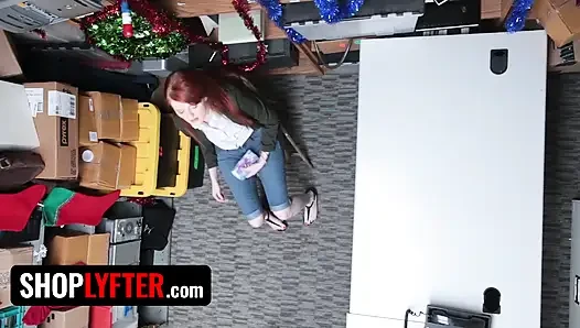 Shoplyfter - Passionate Redhead Crook Krystal Orchid Gets on Her Knees and Swallows Huge Cumshot