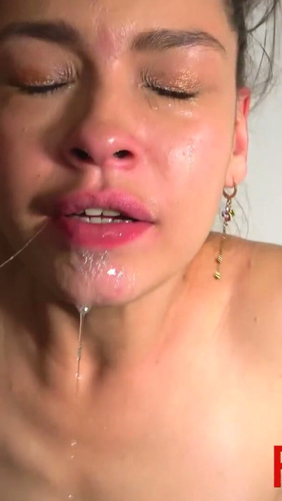 Beautiful Latina gets a rough face fuck, tears wet my cock best | Clip 1
