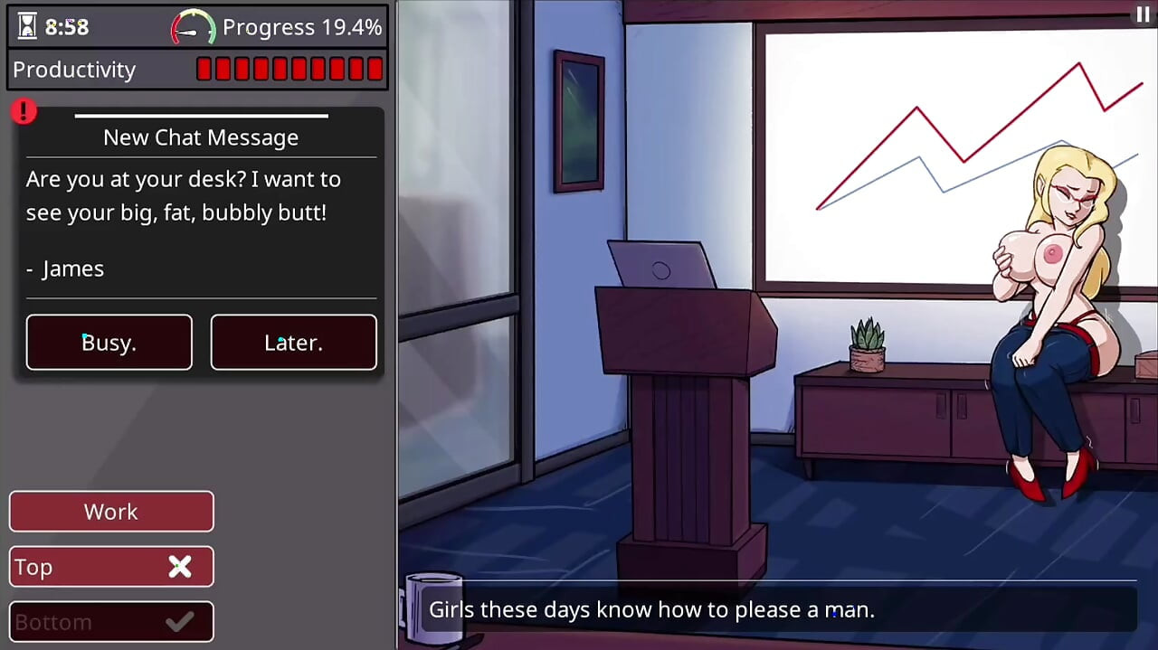 Girl with big boobs and big ass takes monster cock - barely working gameplay level 3