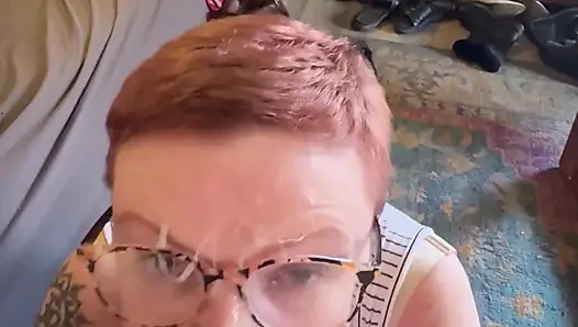 Redhead stepmom sucks step sons Monster Cock