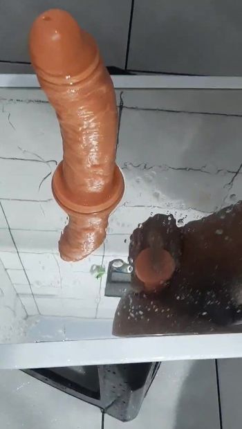 hungry loose asshole swallowing big dildo