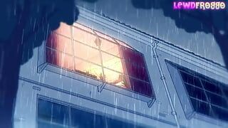 雨の日のアニメーション