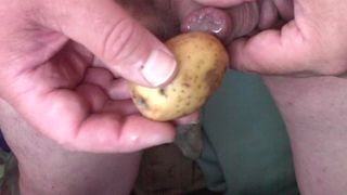 Foreskin with cum inside, and a potato