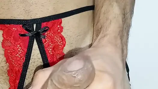 FITNESS BRO, SUBMISSIVE, IN SEXY LACE LINGERIE, BICK DICK