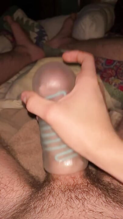 18yo twink fucks first fleshlight