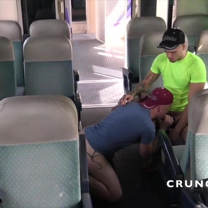 Sex humiliation bareback in the train!
