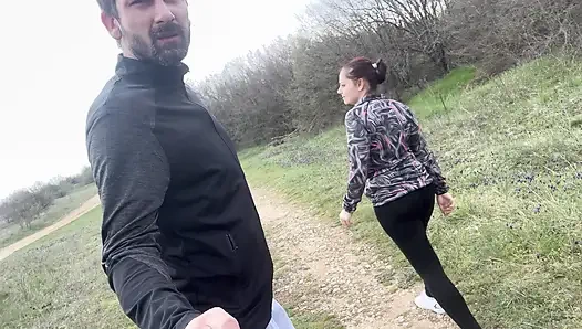 MILF Anal in the Woods - Risky Outdoor Creampie with Horny Mature Slut