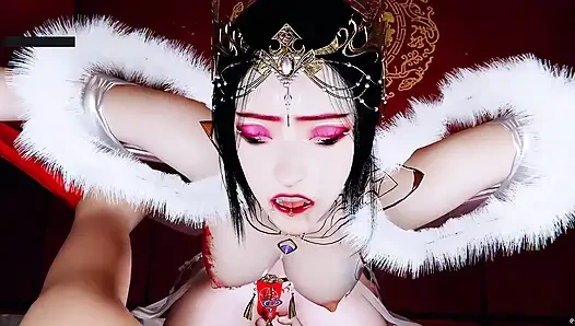 Göttin der Leidenschaft: Animierte Kurven in Bewegung - 3D Animation Hentai