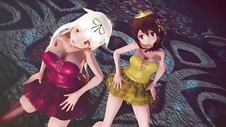 MMD R-18 Аниме-девушки сексуально танцуют, клип 263