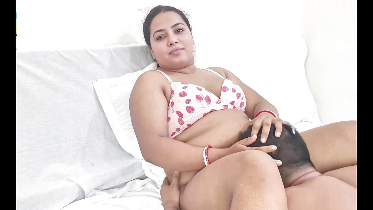 Cute indian girl sharing bed with is neighbour