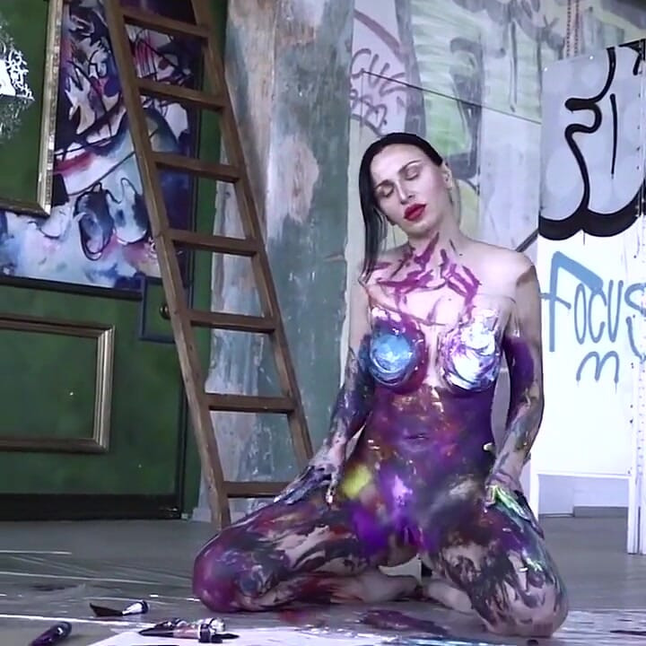 Sanktor - Busty MILF Art Nude Body Paint in Galery