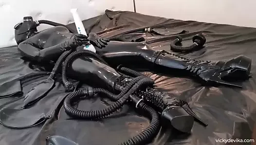 Vicky Devika Gas Mask Heavy Rubber Latex Compilation
