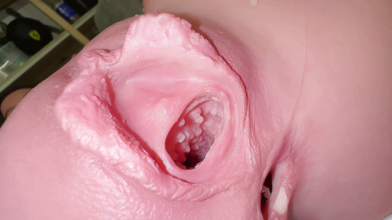 My wife went on vacation I fucked a sex doll with  her cosmetics