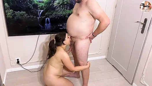 Tante seksi amatir dicrot di muka gara-gara jadi gadis penurut