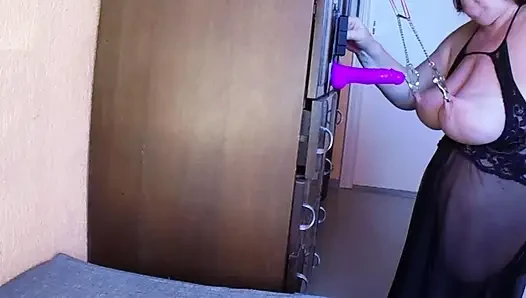 Fat slave vitgun is training for her Master's arrival, part 1.mp4