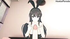 Hentai Mai Sakurajima Creampied Bunny senpai Uncensored