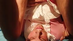 Sissy maid cum facial