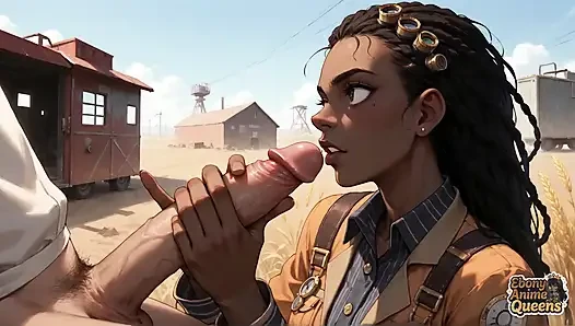Zenci sirenin buğday tarlası baştan çıkarması - en iyi zenci xxx!