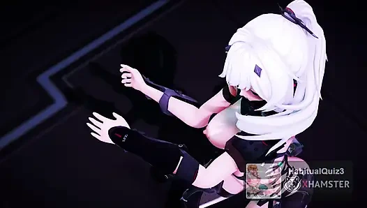 MMD R18 Сиськи Кунитачи Aether Gazer секс-танец Ahegao NTR трах с жестким дилдо Kancolle, 3D, хентай минет