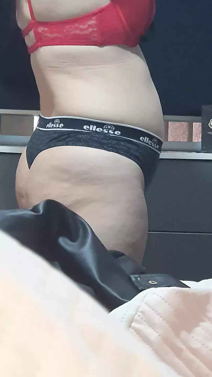 Slutty step mom in thongs and big ass enter into step son room