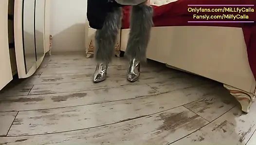 Luxurious Fur and Downjacket Fetish Ending with Cum on My Outfits