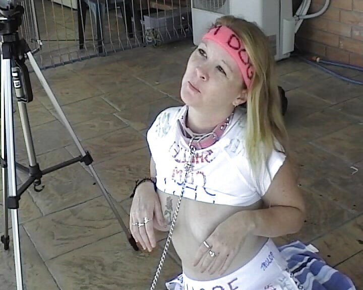 SHELLEY CUMDOG BARKS AND BEGS FOR CUM