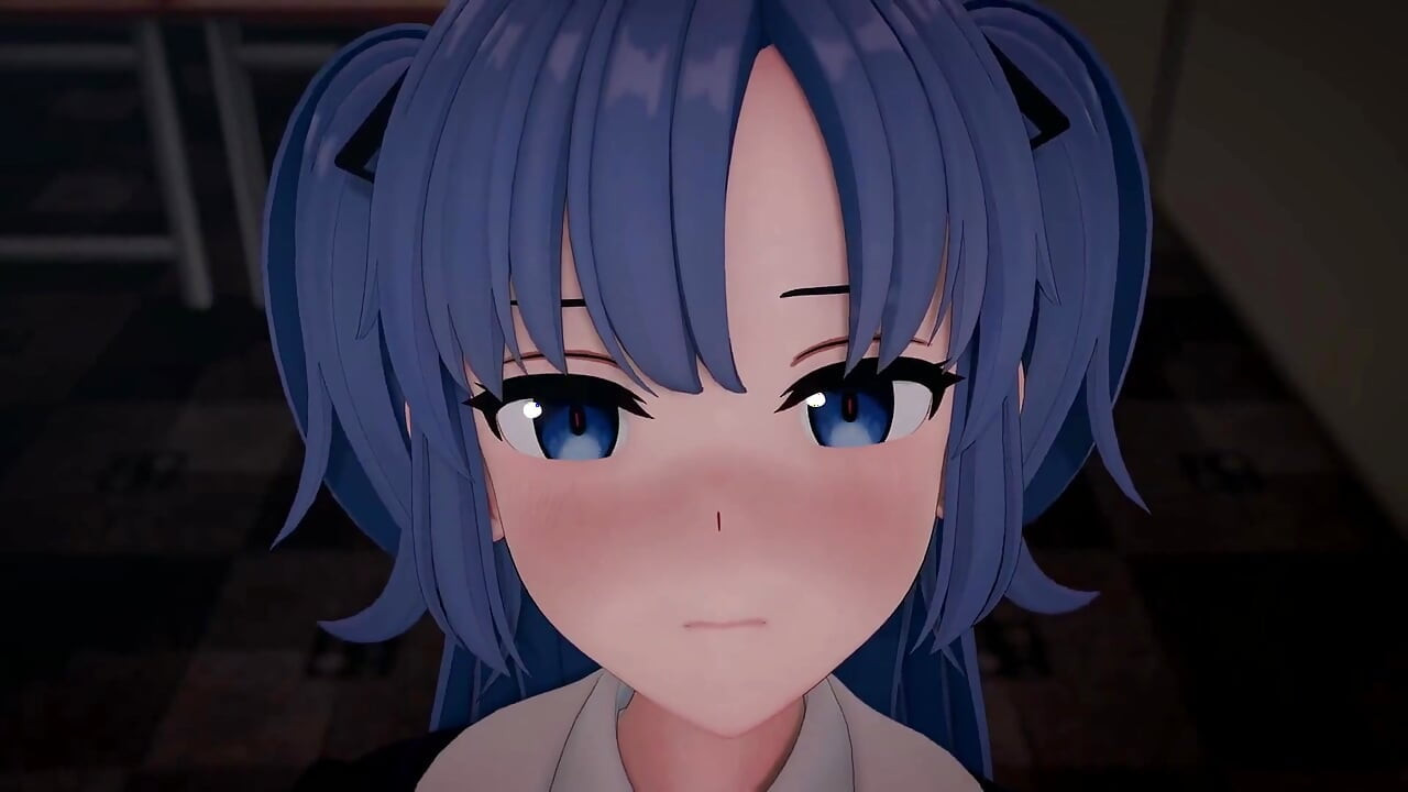 Hayase Yuuka Blowjob Blue Archive Hentai Mmd 3D Blue Hair Color Edit Smixix