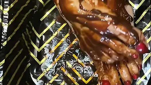 Melove'un dağınık ayaklarının ve uzun ayak parmaklarının derlemesi
