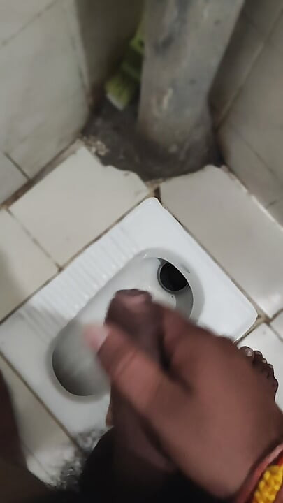 Indian boy masturbating in bathroom