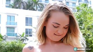 Madison Reese Shows Off Her Flat Chest and Horny Pussy