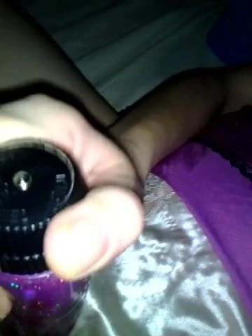 Dildo play in satin panties