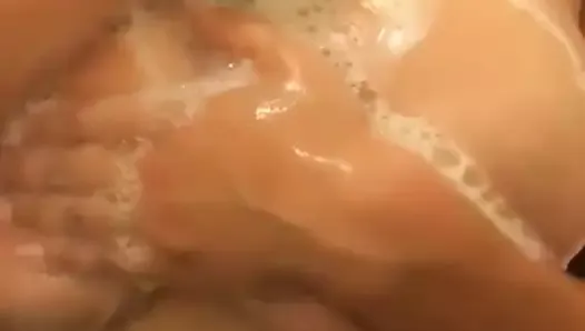 Sabrina Nicholes shower boobs tease