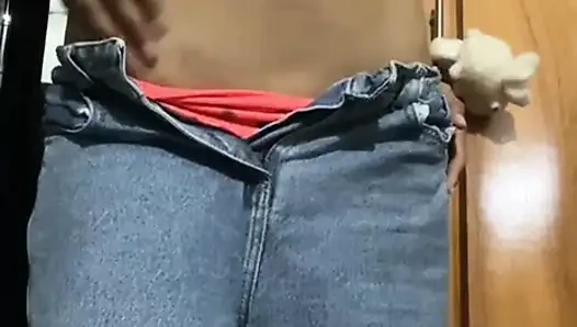 She came home, she's really turned on by my erect nipples, she's caressing me!