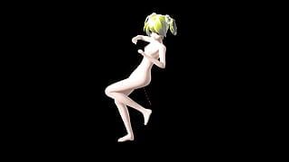 Hatsune Miku Nud Dance Popipo Song Hentai Vibrator vocal și mărgele anale Mmd 3D Blonda Color Edit Smixix