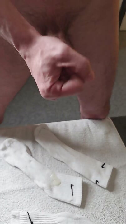 Ordered: 2x Pairs of Used Cum Soaked White Nike Socks
