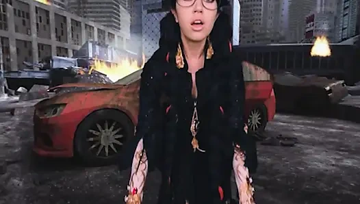 VRCosplayX Es ist zeit, mit Alex Coal als Bayonetta frech zu sein teil 1