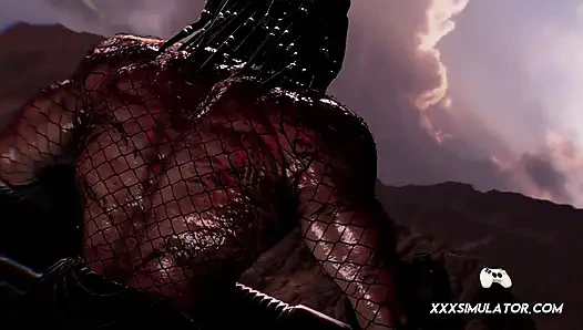 Sci-Fi Hottie Is Held Down & Fucked by Monsters in Every Hole in This Parody Creampie Hell