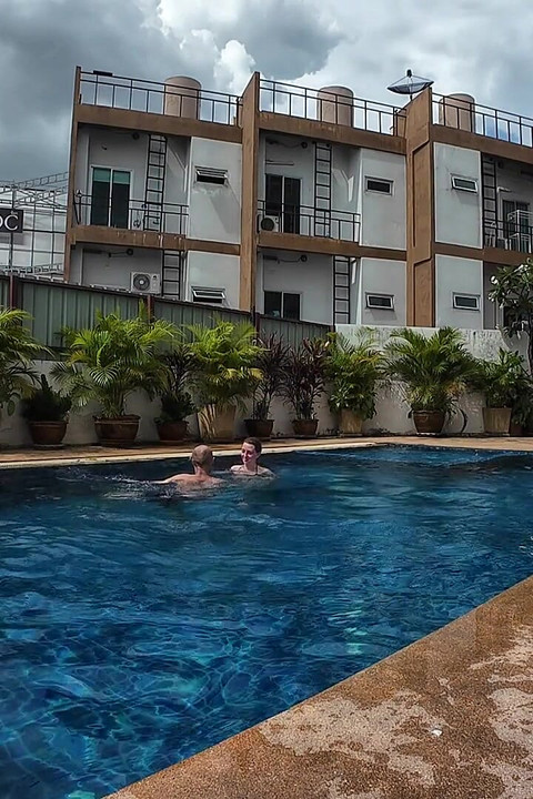 Sfw Playing About in Our Swimming Pool
