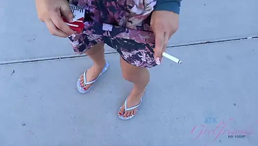 Kenzie Reeves Date and Hot Tub Smoking Sensuality