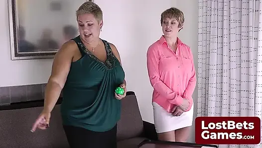 Chels battles busty Dee in a strip dice game