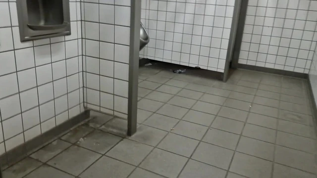 Public restroom on german national road with pee and public cum in the wc
