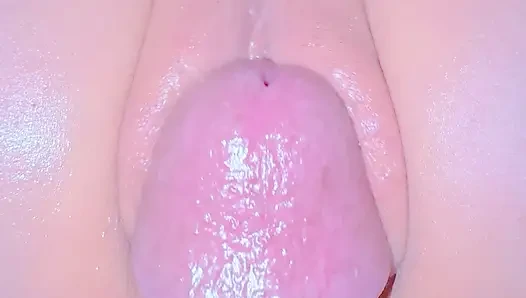 Thick Latina Puffy Burger Pussy Stretched by BBC - Close Up POV (External Creampie)