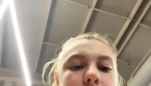 Workout with masturbate in public