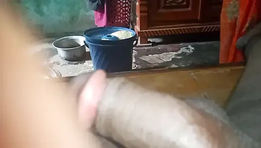 my hasband cock handjob with home