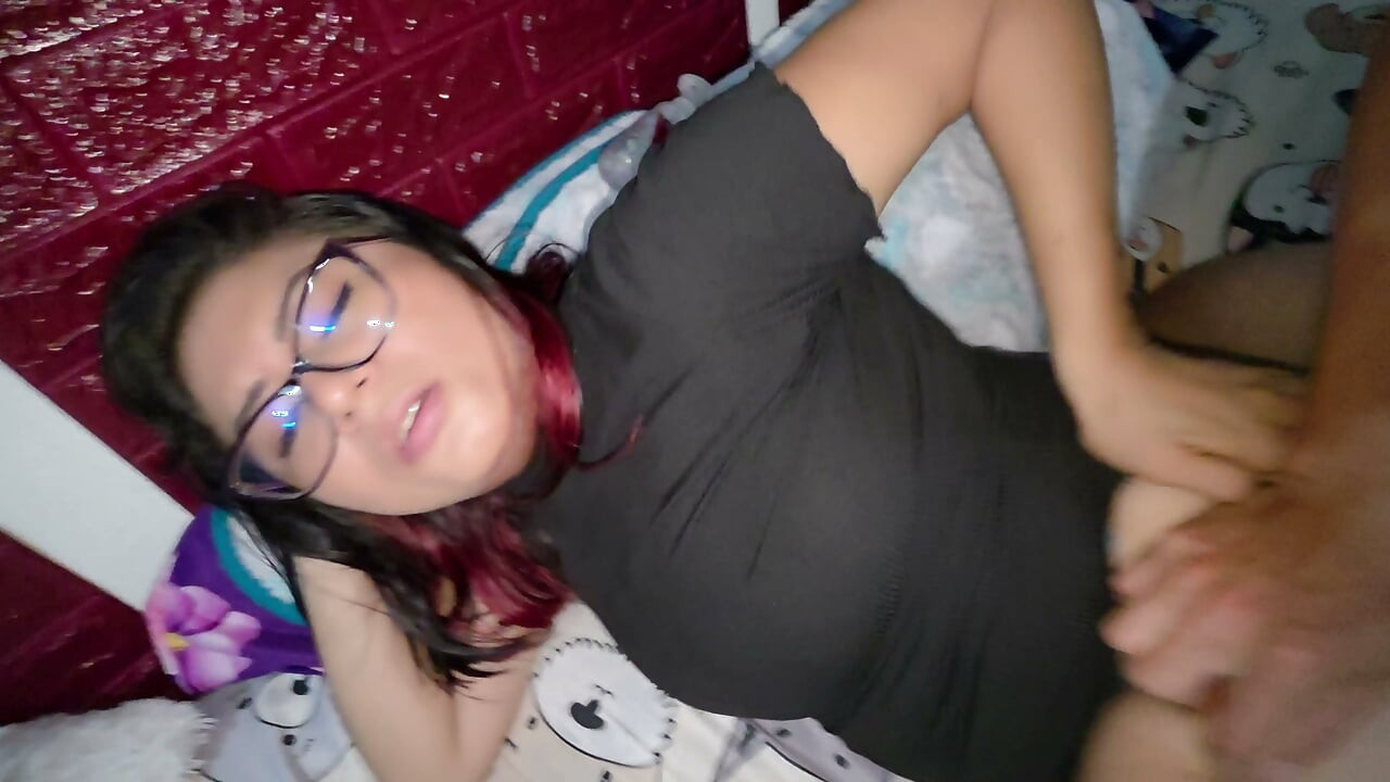 Sexy Latina girl is visited by her roommate and they end up having a good conversation, real female orgasm