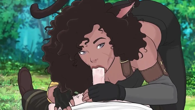 Neko Slut Gives You a Blowjob - Quickie Fantasy Adventure Gameplay