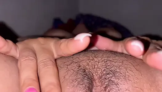 Couple masturbate the two girlfriend has her pussy very tight