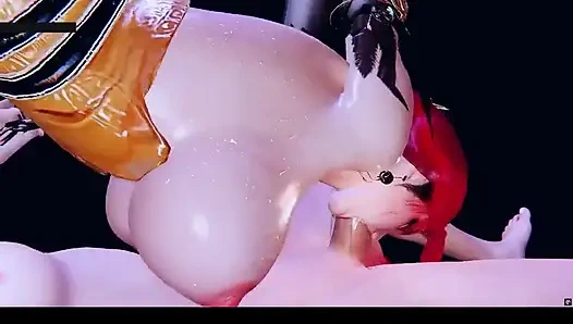 Богиня королева страсти в 3D - 3D анимация, хентай